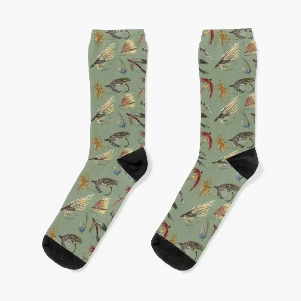 Fly Fishing with Hand Tied flies! Socks Non-slip Running valentine gift ideas sports stockings Girl'S Socks Men's