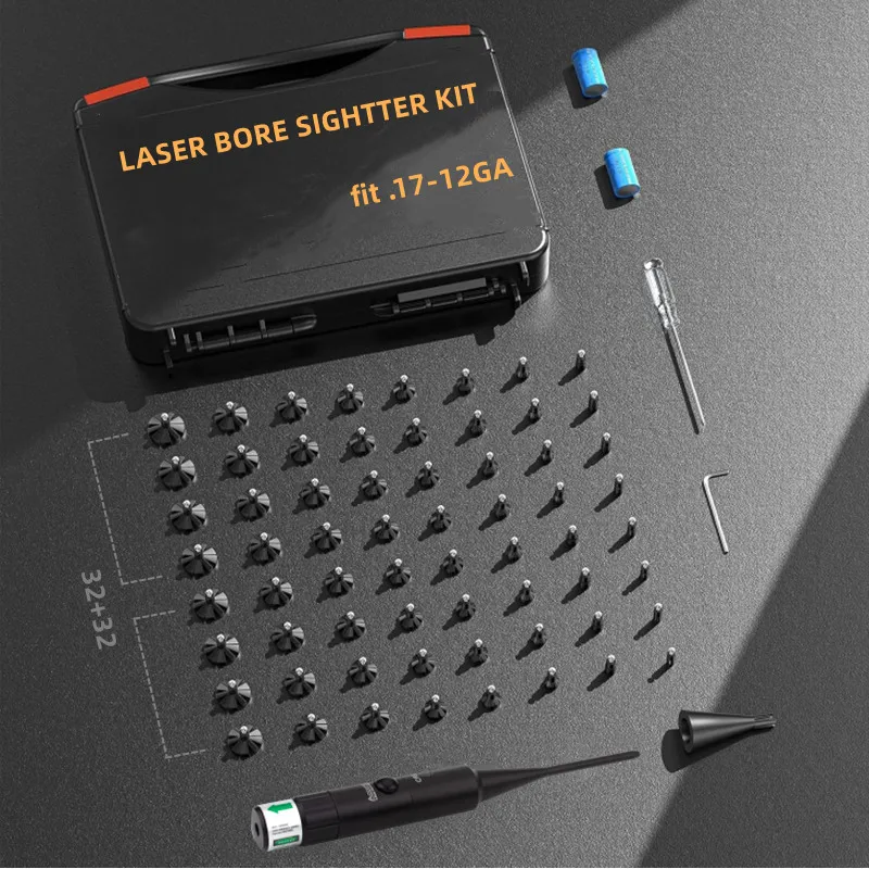 Universal Laser Bore Sight Kit .177 .22 to.64 Rifle Collimator Boresighter Laser Collimator Sight