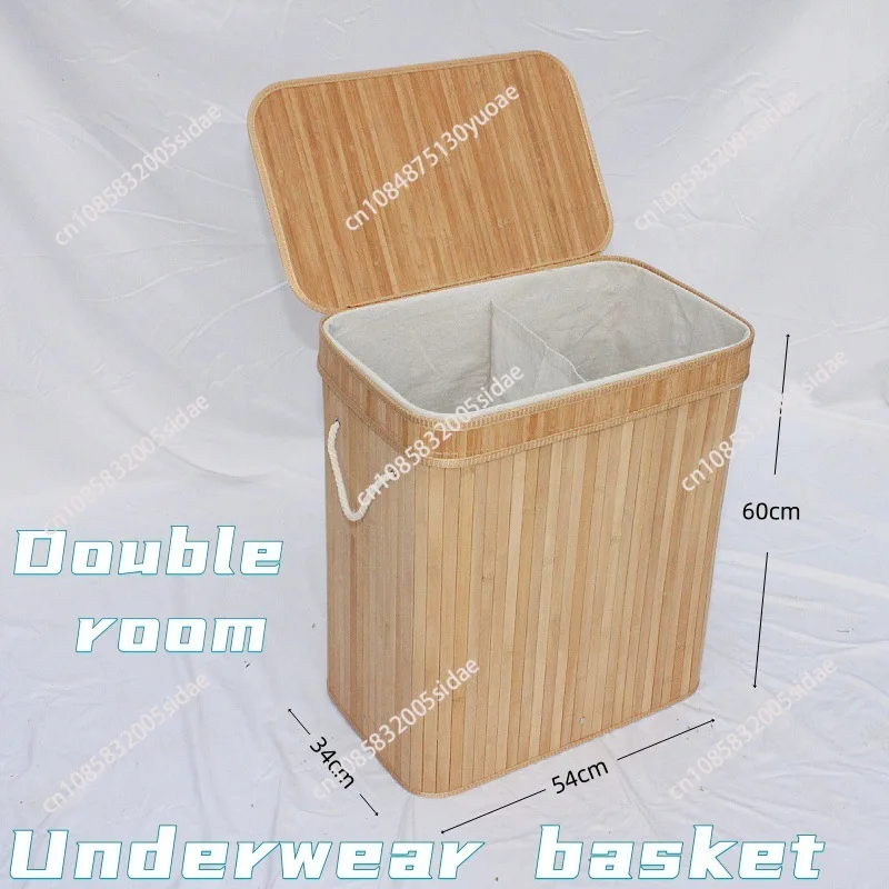 سلة ملابس للأمهات والرضع من الخيزران قابلة للطي، هدايا حبس من الخيزران الطبيعي، طبخ عالي الضغط، جاف وجيد التهوية