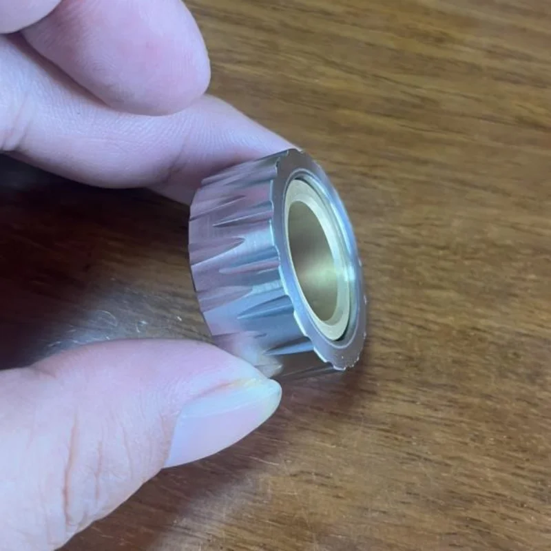 단락 링 래칫 휠 마그네틱 푸시 카드 푸시 플레이트 기계식 슬라이더 EDC Fidget 스트레스 릴리프 장난감 Antistress