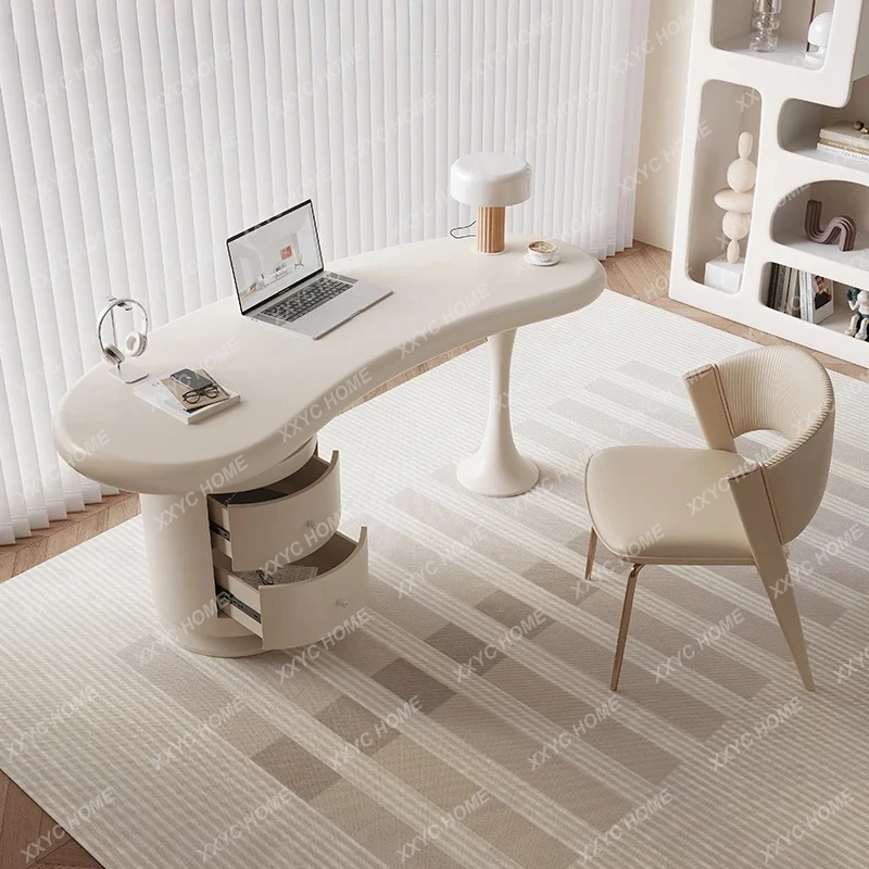 LXCream wind light luxury desk modern household small simple  special-shaped paint desk