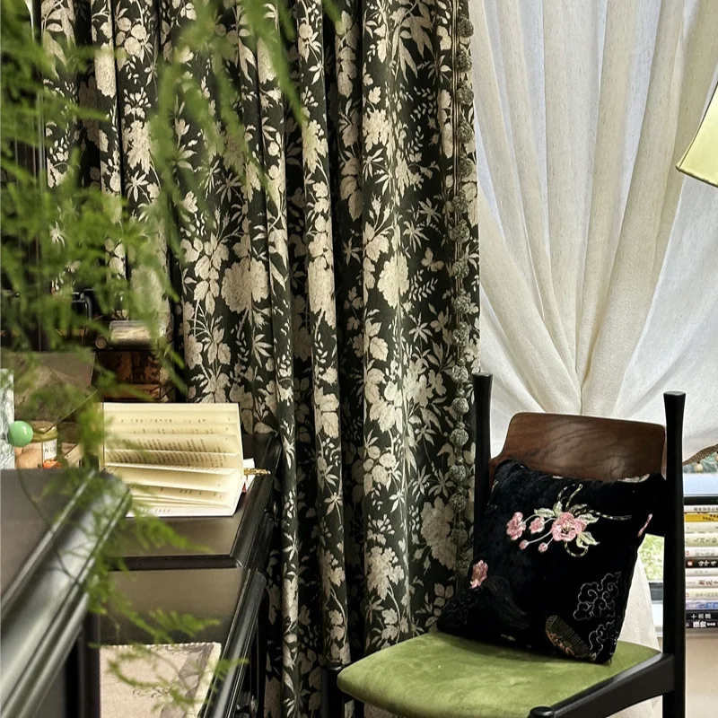 Maillard Modern Simplicity Curtains for Living Room Bedroom Dining Room Floral Curtains High Blackout Curtain Customized Curtain