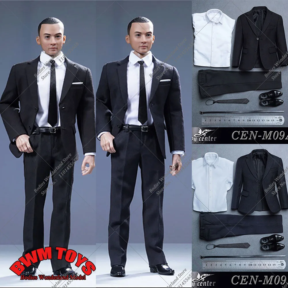 2 Colors CEN-M09 1/6 Male British Suits Gentleman Business Clothes Leather Shoes Model Fit 12''  Narrow Shoulder Action Figure