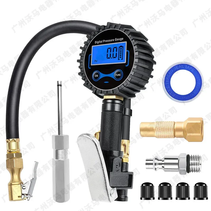 Able Tire Inflation Gauge Pressure Gauge Digital Display Electronic Accuracy 0.1PSI Handheld Tire Pressure Gauge 3-200PSI Range