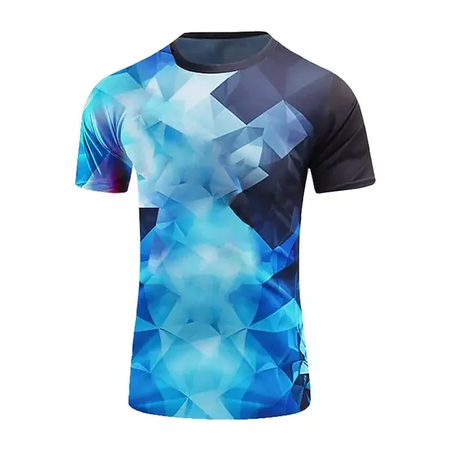 

2024 Quick-drying Table Tennis Wear Cyclists' Clothing Printed Badminton Uniform Men's T-shirt Unisex Boys' Sportswear T-shirt