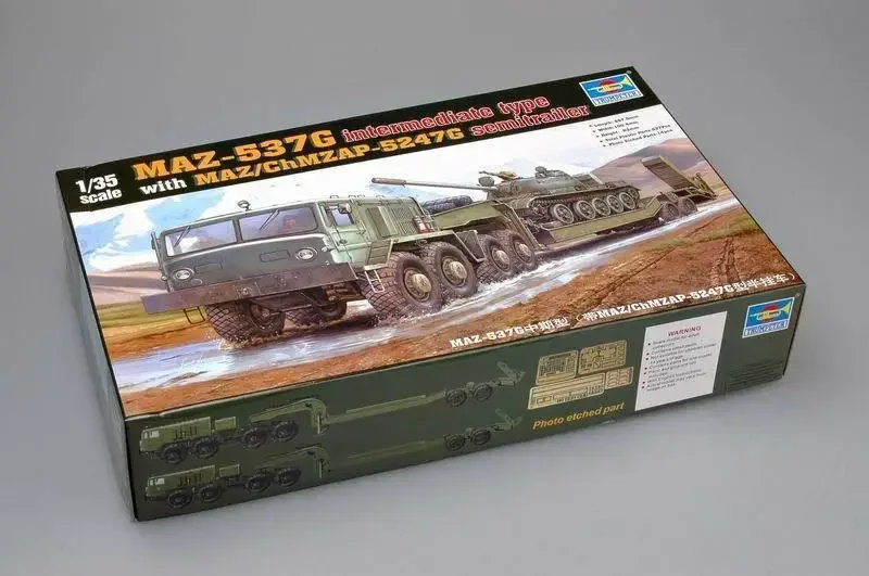 

Trumpeter 00211 1/35 MAZ-537G Среднего типа с комплектом пластиковой модели для сборки полуприцепа