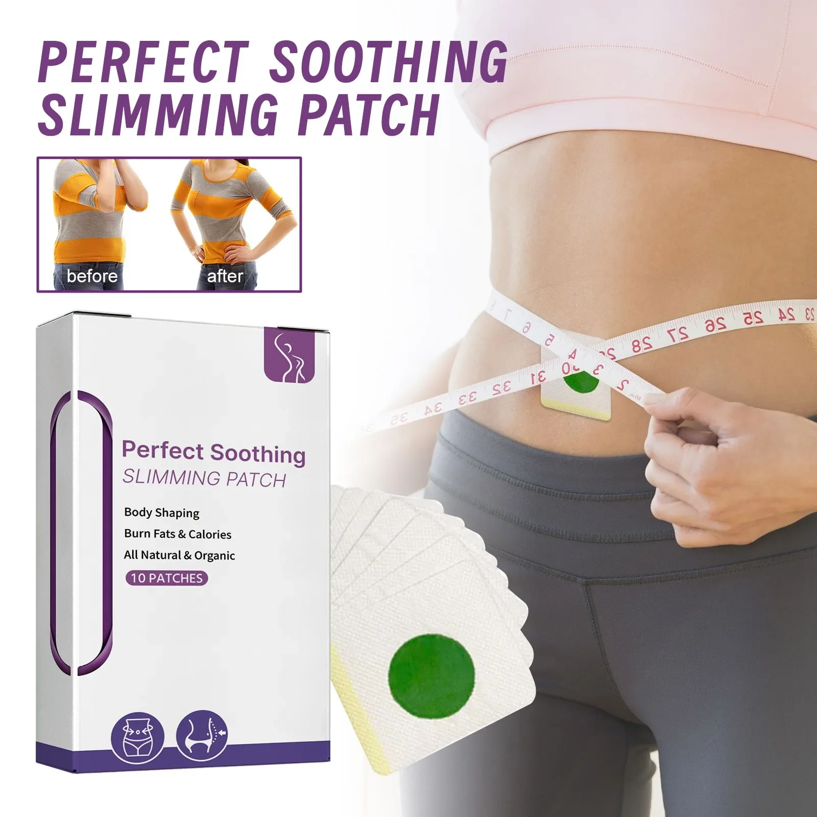 صحي التخسيس الجص ثبات الجسم ملصق التخسيس تشديد البطن والساق الجلد المكونات الطبيعية للجسم للسهولة