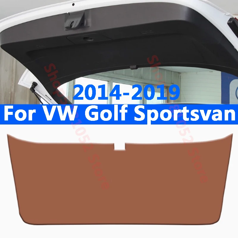 

Car Trunk Tailgate Protection Pad Trunk PU Leather Anti-dirty Decorative Pad Accessories Cover for VW Golf Sportsvan 2014-2019