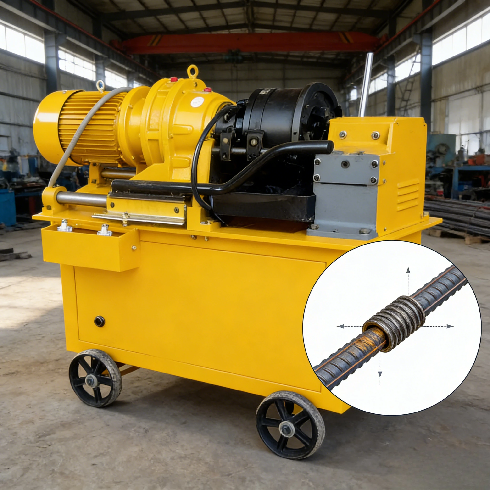

Cusstomized High Speed Rod Rebar Rolling Thread Machine 16-32mm Steel Bar Rolling Threading Machine