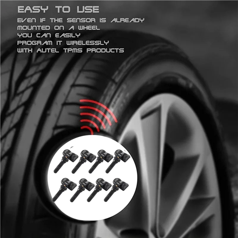 

8Pcs Programmable MX Sensor 315MHZ+433Mhz 2 In 1 TPMS Tire Pressure Sensor Monitor For Autel Tool TS408 TS508 ITS600