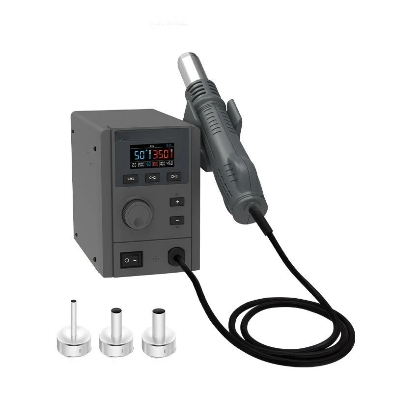 

2008Pro Hot Air Rework Station Lead Free Digital Desoldering Gun High Volume Swirl Airflow for PCB Rework