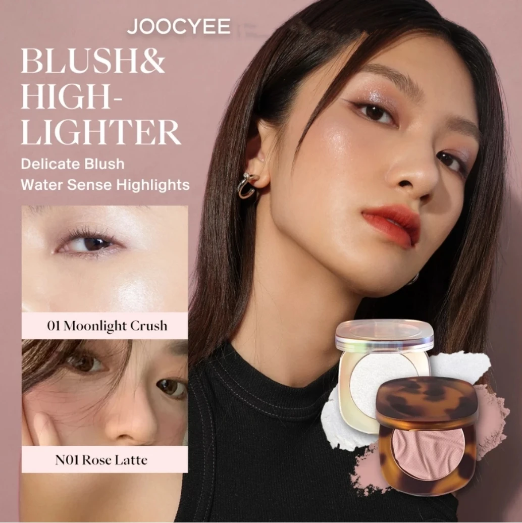 JOOCYEE BLUSHER и HIGHLIGHTER Универсальные оттенки Стойкий Натуральный вид Легко наносится Оригинальная косметика для