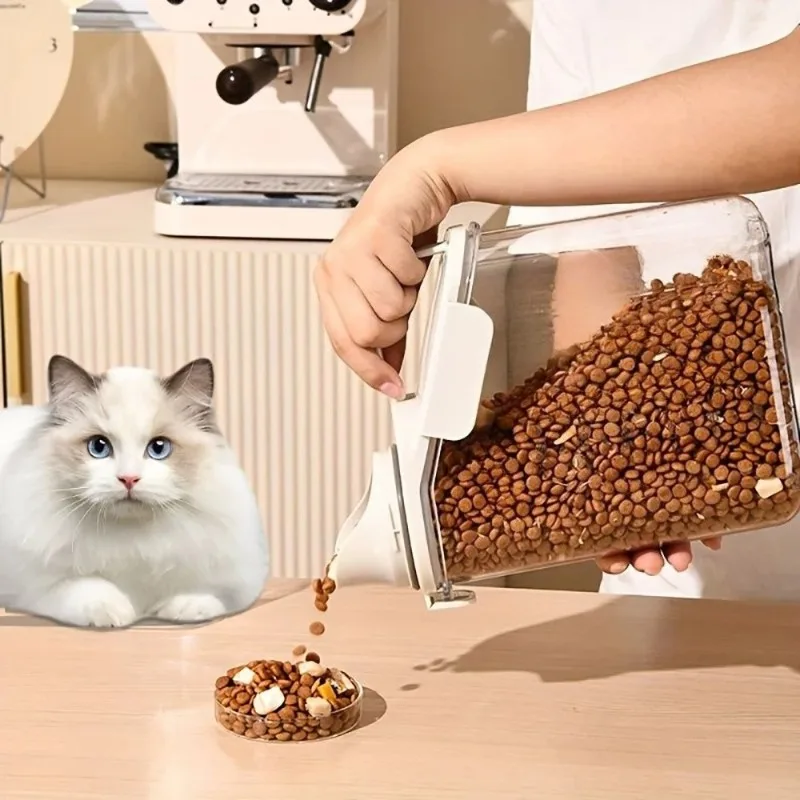 Aufbewahrungseimer für Tiernahrung, versiegelt mit Skala, Aufbewahrungseimer für Tiernahrung, personalisiertes Katzenfutter, Hundefutter, feuchtigkeitsbeständiges Hundezubehör