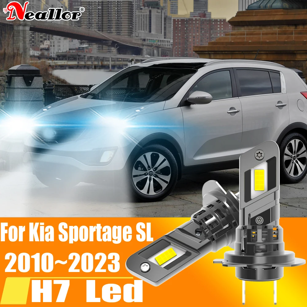 2x High Power H7 Led Koplamp Canbus Geen Fout H18 Auto Lamp 6000K Wit Licht Moto Diode Lamp 12v 55w Voor Kia Sportage 2010 ~ 2023