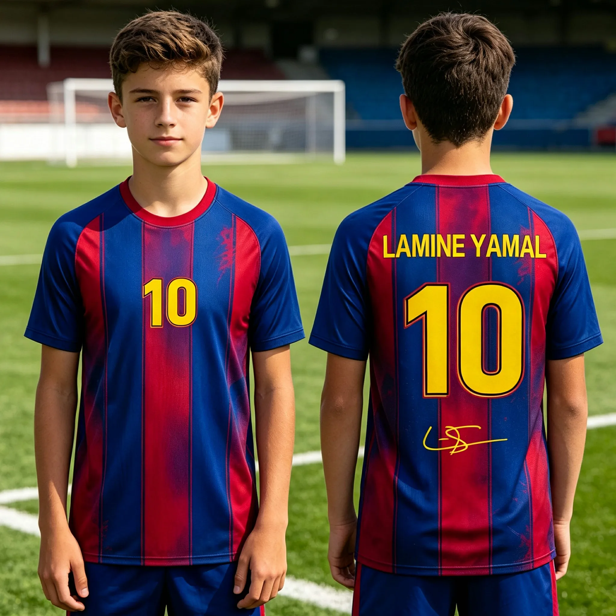 Explosions Children's Men's Spain NO.10 Soccer Quick-drying T-shirt All Size Short Sleeve O-neck Yamal Football Fans Jersey