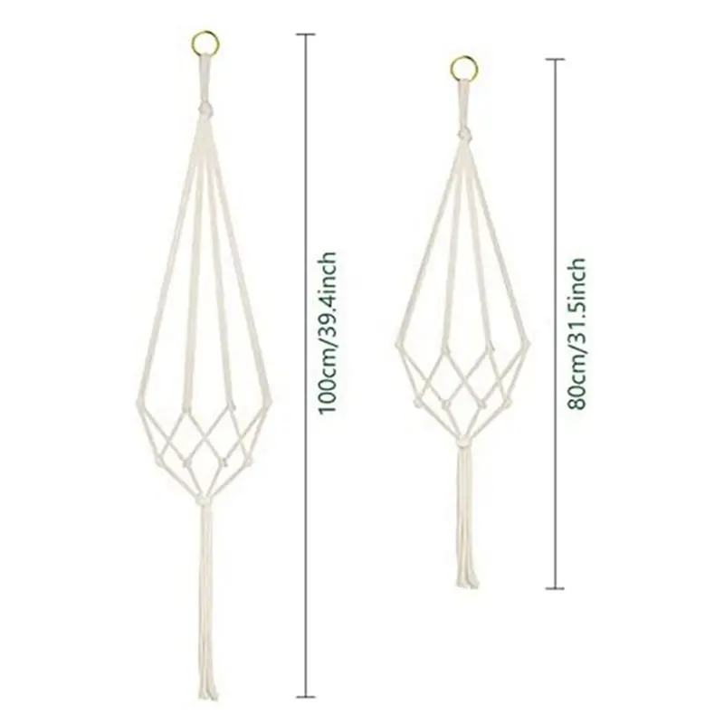 [Promotions]Hanging Baskets, 4 Pack Cotton Rope Macrame Plant Hanger with 4 Hanging Hooks - 80CM & 100CM view 6