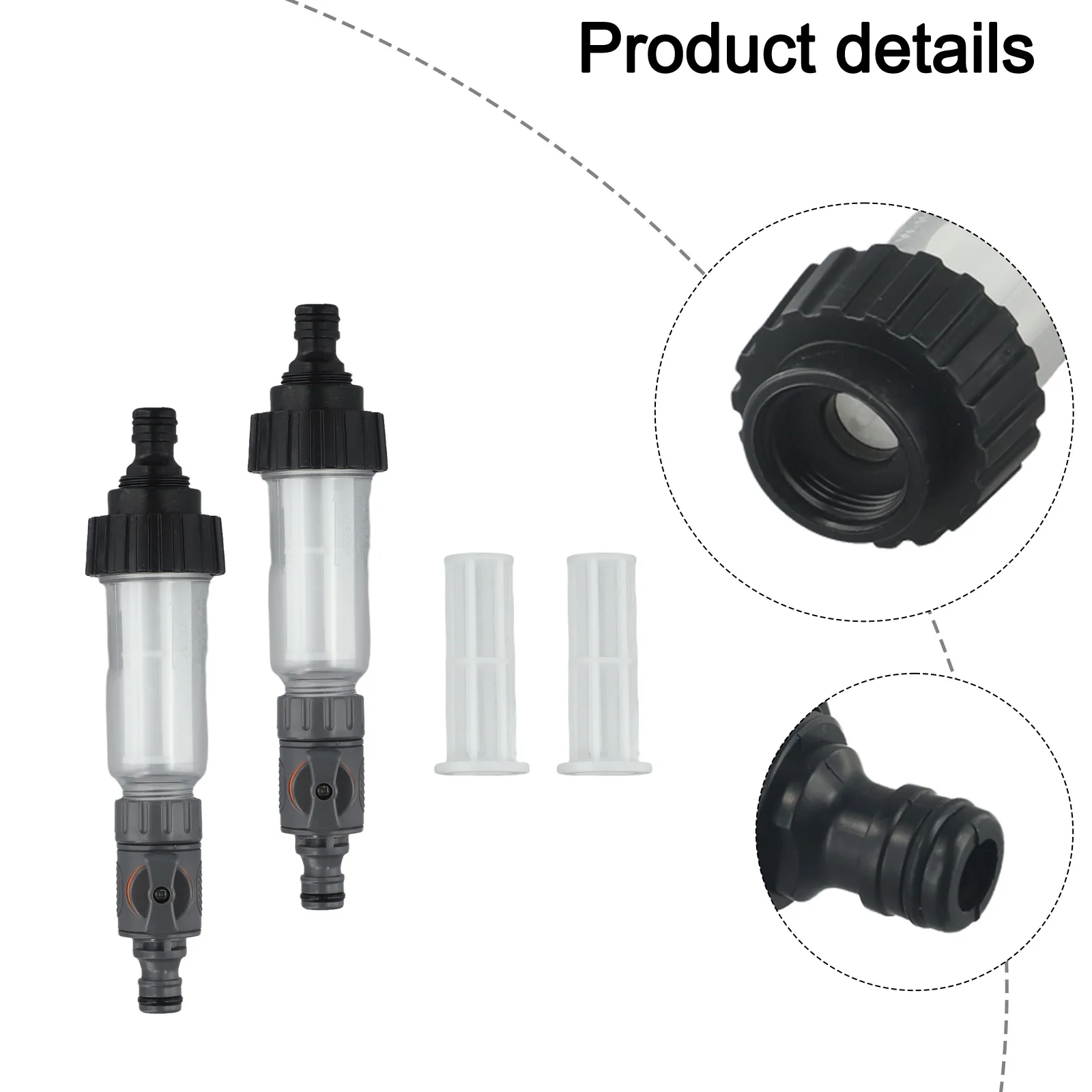 2pack Water Filter for motorhome Equipment Plug-in Adapter For Standard 12 Inch And 34 Inch Connection Thread Directly On Filter