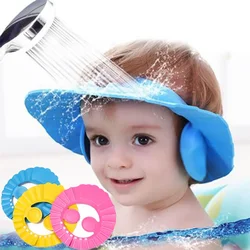 Gorros ajustables para Baby Shower, sombrero de champú para niños, protector de baño impermeable, visera de protección ocular para los oídos, gorro portátil para lavar el cabello para niños, 1 unidad