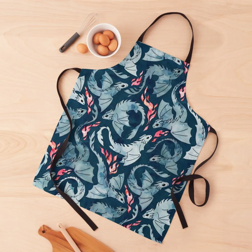 

Dragon fire dark blue Apron Household Items Cooking Clothes Apron