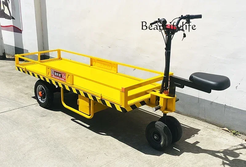 2003Platform Trolley Positive and Negative Riding Three-Wheel Flat Plate Orchard Farm Factory Logistics Express Reverse Riding