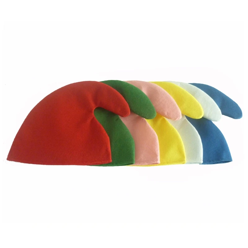 Simple Elves Hat Christmas Hat Keep Warm Festival Costume Cosplay Show Props Multi-color Hats  Headwear Decorations