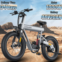Electric Bike 1000W Motor 48V20AH Lithium Battery Mountain Snow Electric Bicycle Hydraulic Brake Adult 20*4.0 Fat Tire E Bike