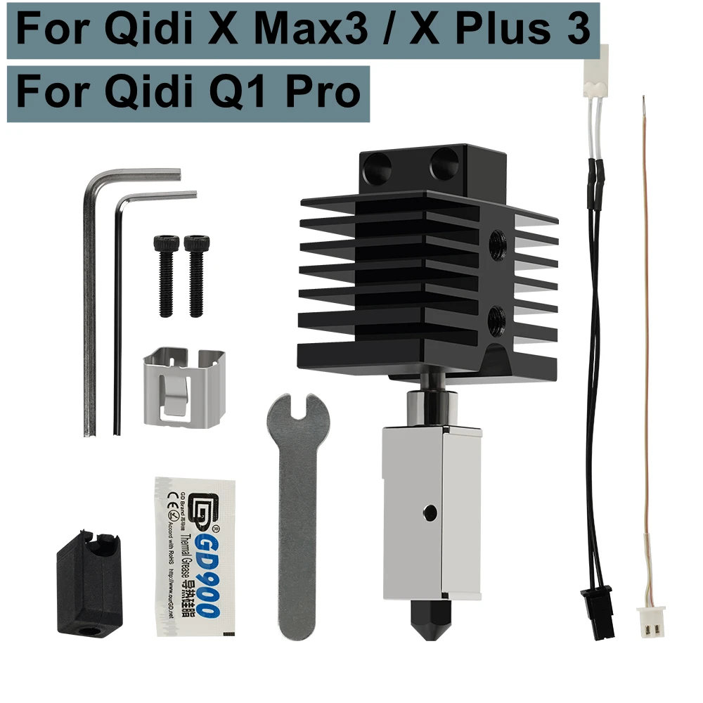 New Upgrade Hotend For Qidi Q1 Pro Ceramic Heating Plate Kit 0.4mm Quick Heating Hot end For Qidi X Max3/ Plus 3/ Q1-Pro Parts