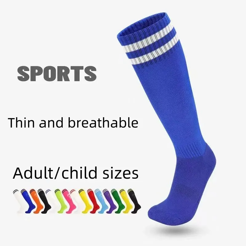 Thin Football Socks for Adults High Above The Knee Sports Socks for Men Long Ball Socks Breathable and Absorbent Training Socks