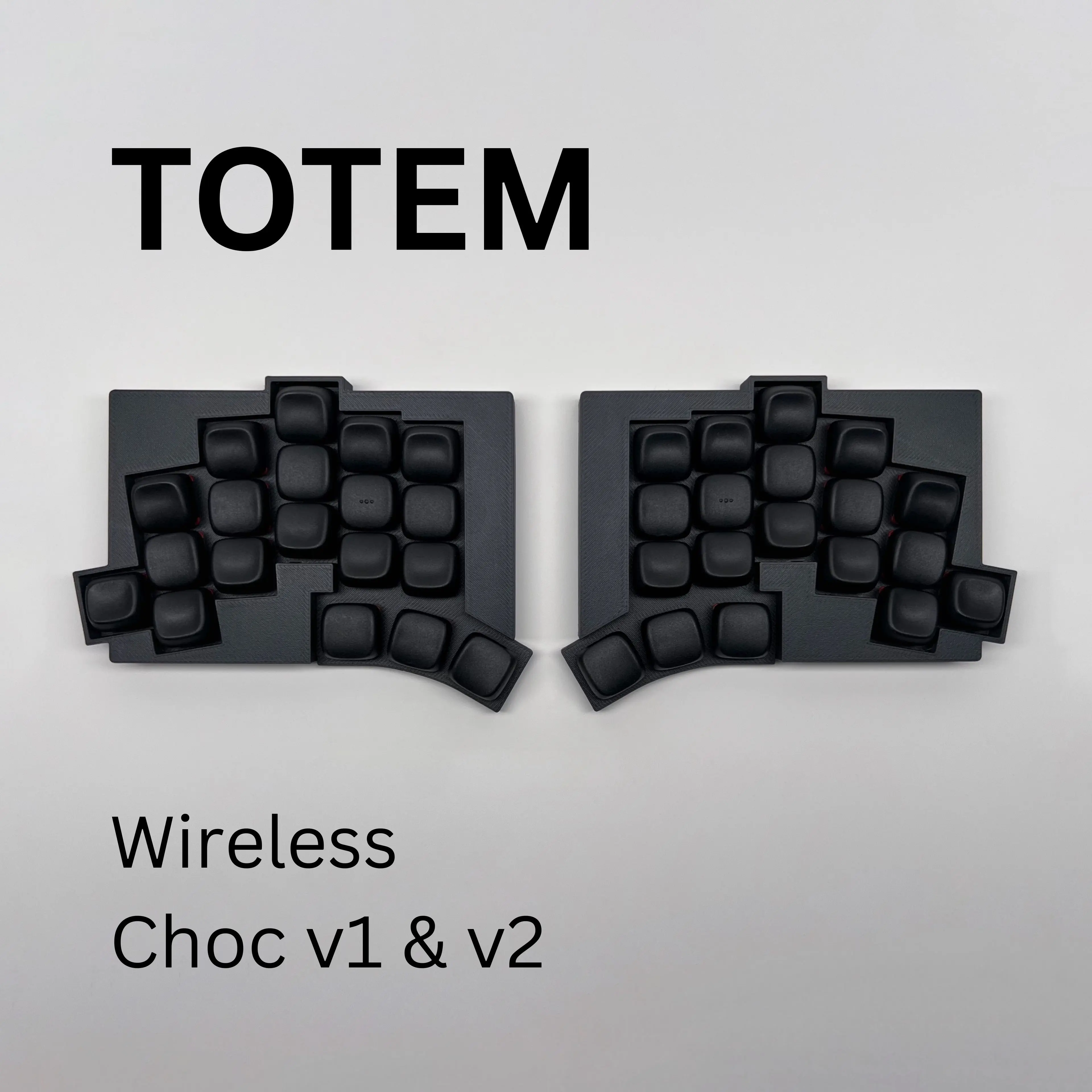 TOTEM Wireless Split Keyboard - Choc V1 ZMK Dual-mode Bluetooth/Wired Low Profile Ergonomic Mechanical Keyboard DIY Kit