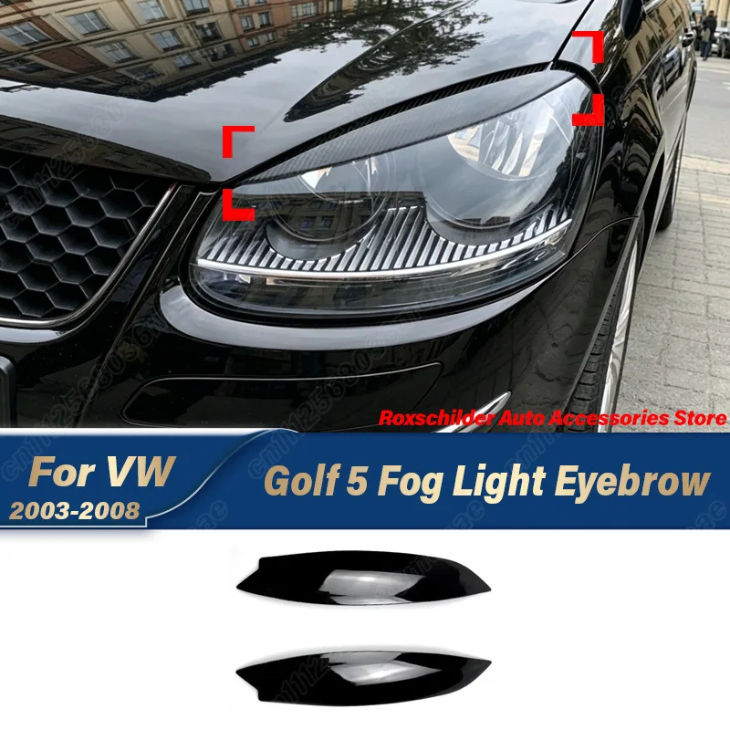

For Volkswagen Golf 5 MK5 2003 2004 2005 2006 2007 2008 Automobile Front Headlight Eyebrow Car Sticker Body Modification Kit