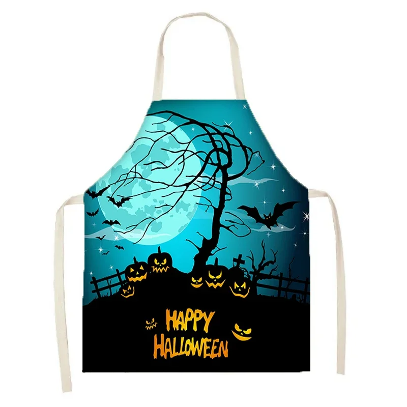 Halloween Decoration Atmosphere Apron Kitchen Unisex Apron Children\'s Anti-fouling Apron