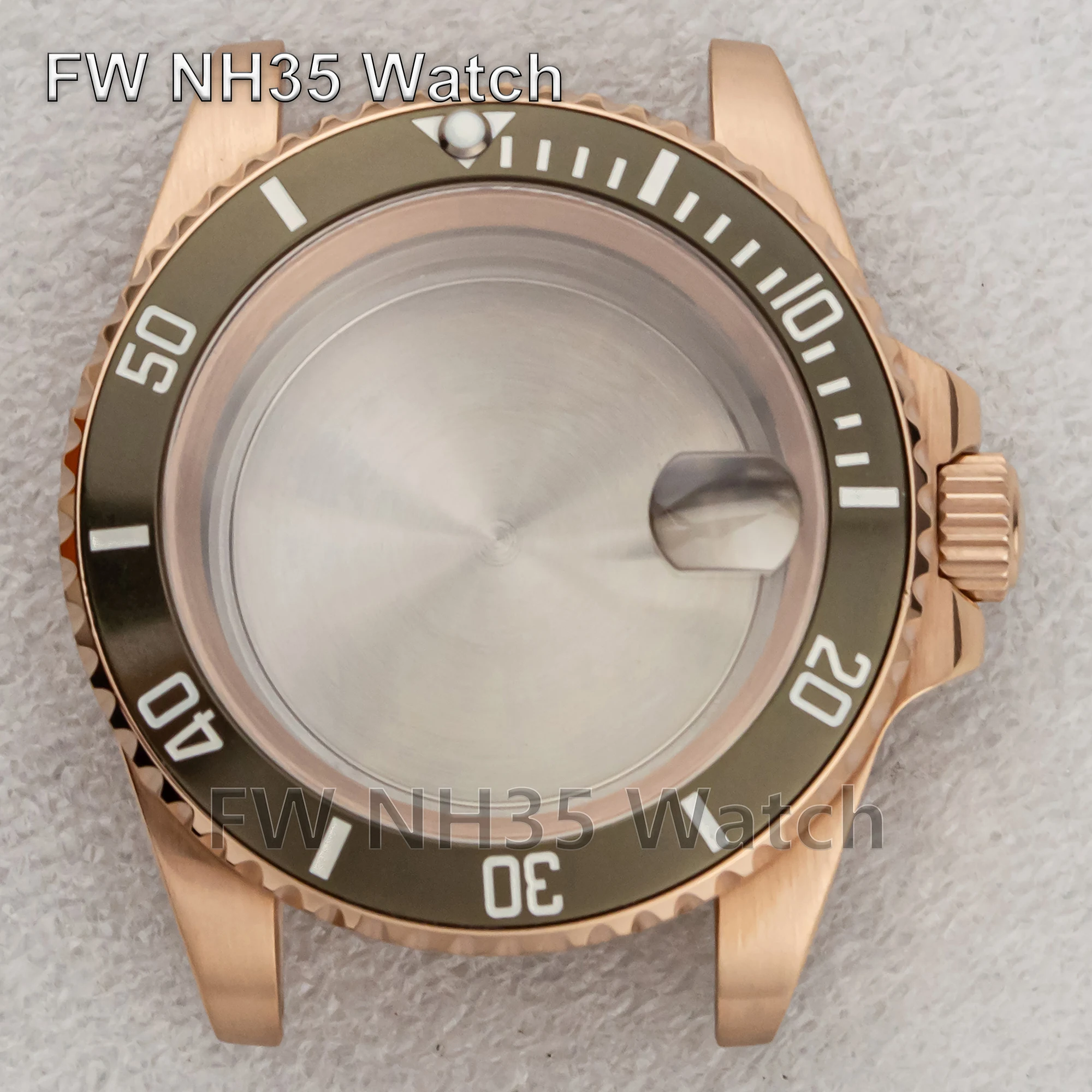 NH35 Case 40mm Case fit NH34/35/36 Movement Sapphire Glass 10ATM Waterproof Stainless Steel Watch Case for SUB GMT Watches