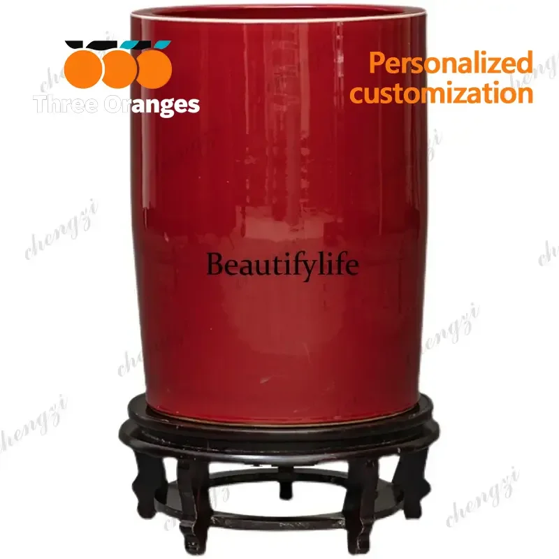 D183 Light luxury living room large vase study calligraphy and painting tube umbrella storage bucket ornament