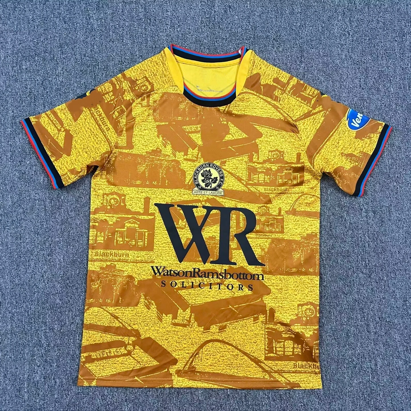 طقم كرة قدم بلاكبيرن للمنزل والخارج، قميص رياضي كبير الحجم بأكمام قصيرة من البوليستر، نسخة المشجعين #4