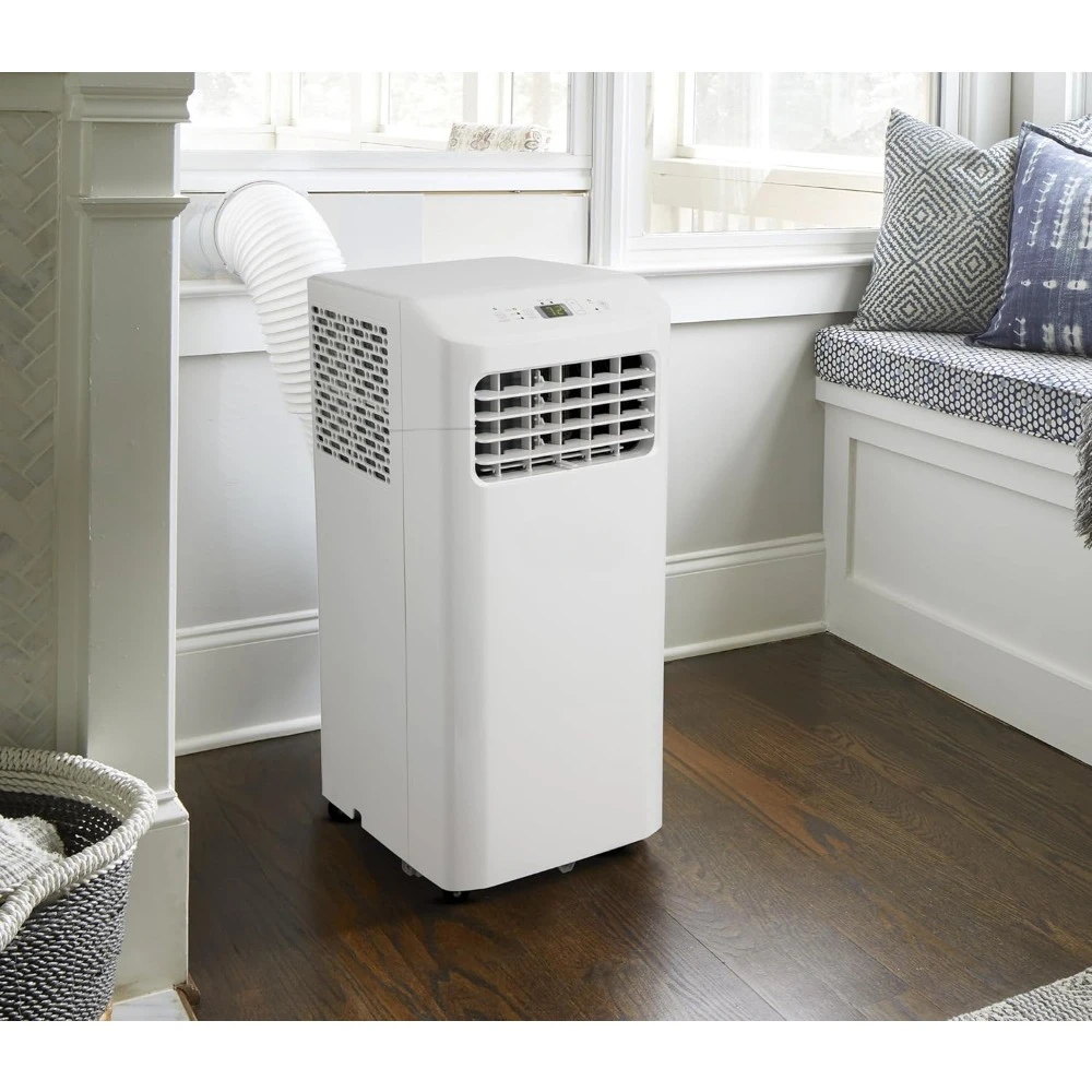 Air Conditioner 5000-BTU DOE (115-Volt) White Vented, Remote Control, Cools 150-sq Ft, 3-modes (Cooling, Fan, Dehumidifier)