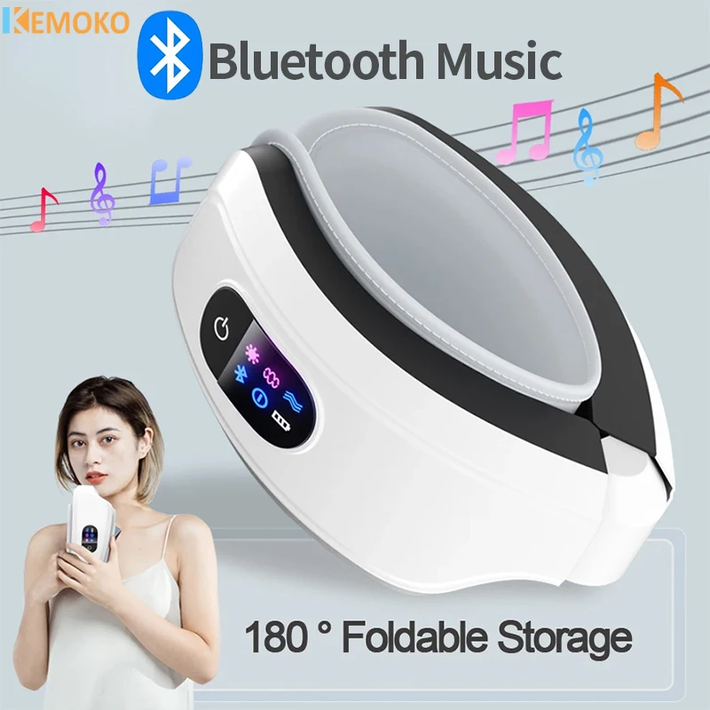 Eye Massager Heating Eyes Mask Vibration Hot Compress Eye Care Instrument Bluetooth Music Eye Massage Glasses Relax Fatigue