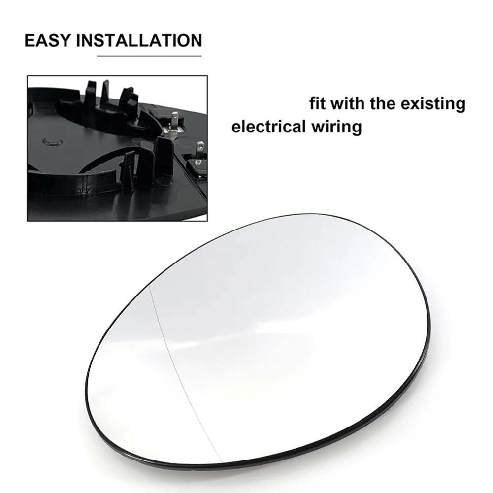 Heated Side Rearview Mirror Glass Lens Replacement for MK2 Mini R55 S JCW Clubman 2008 2014 Exterior Accessory