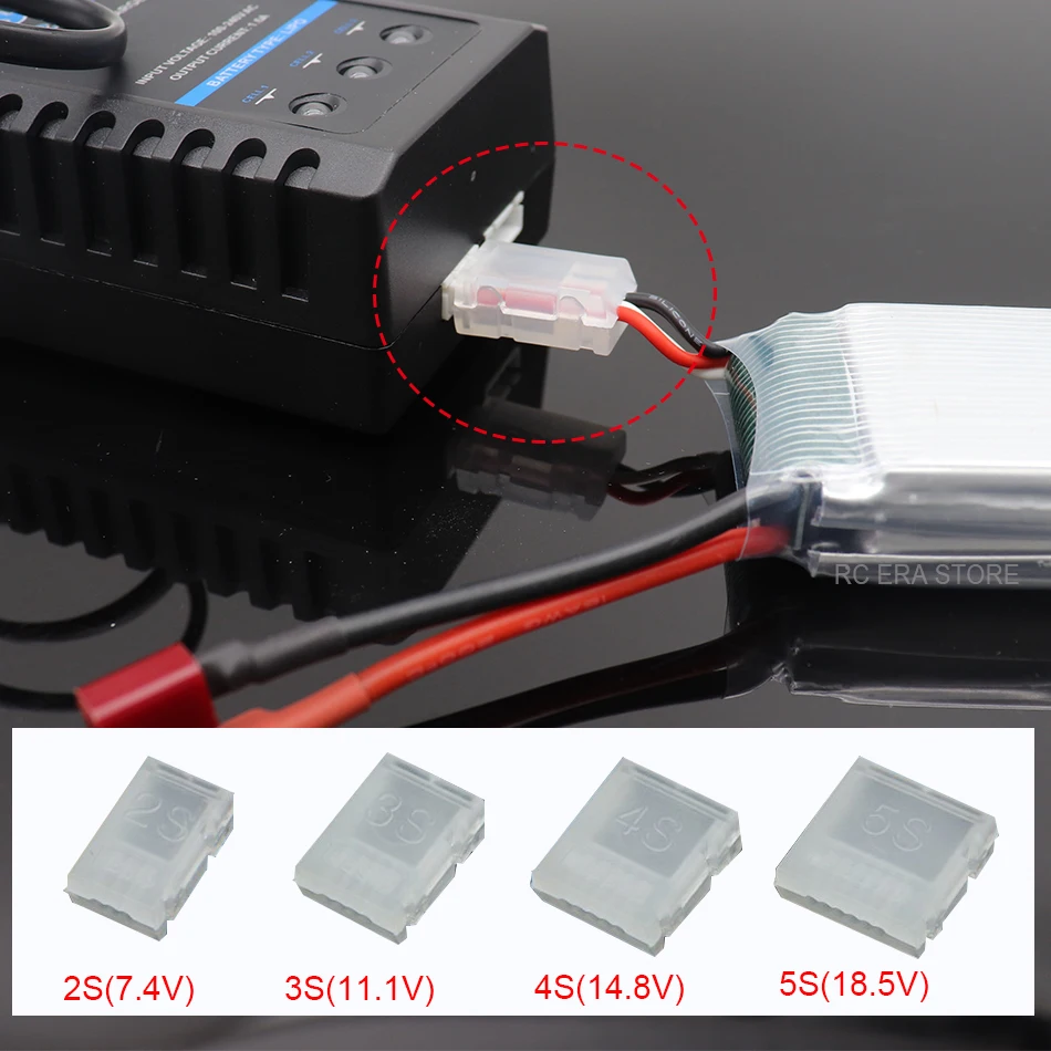 25 Pcs/lot 2S 3S 4S 5S JST-XH Balanced Charging Port Protector Balance Plug Savers AB Clip for RC Model Lithium-ion Battery