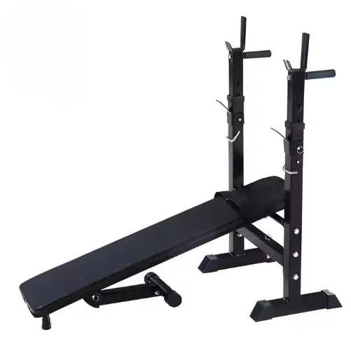 

Adjustable Steel and Leather Sports Equipment Training and Practice Weight Bench Squat Rack Barbell for Bodybuilders