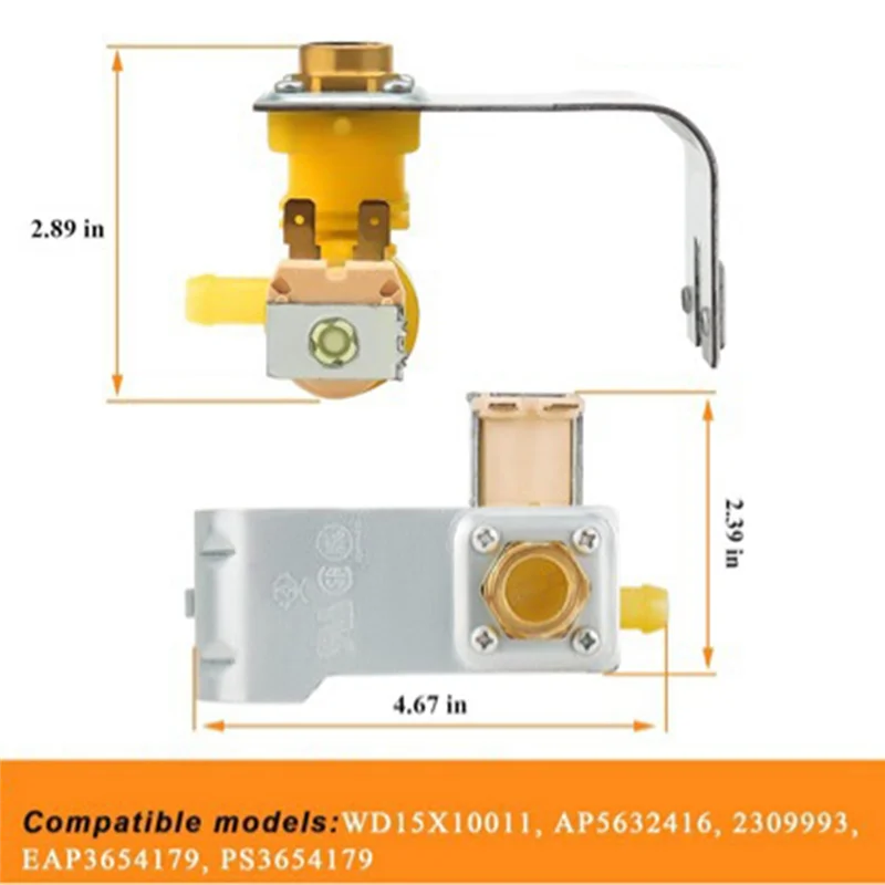 B15C WD15X10014 WD15X10011 Dishwasher Water Inlet Valve For GEs Hotpoint Dishwasher Replaces WD15X10011 EAP3654179 AP5632416