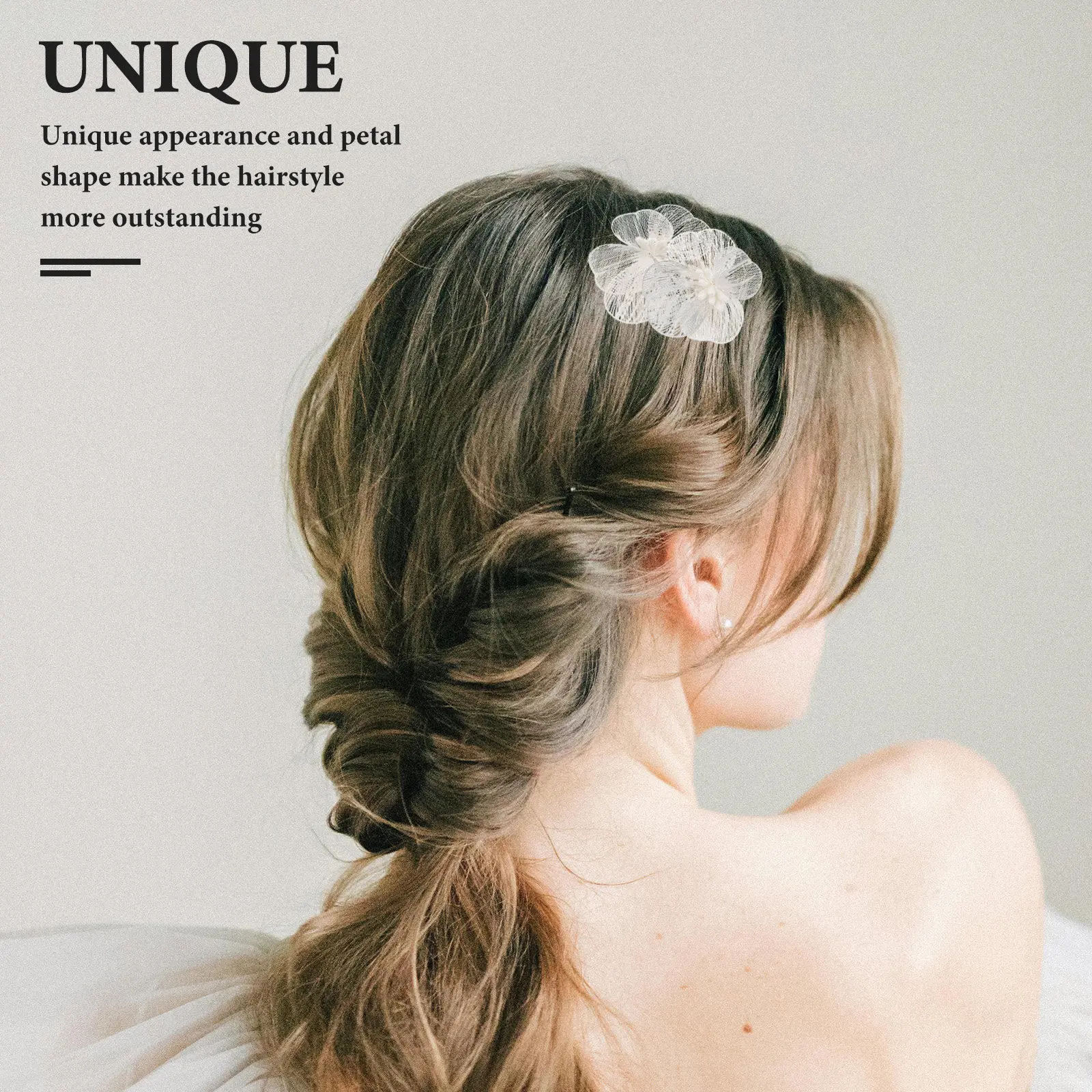Silver Bridal Hair Comb Decorative Fall Wedding Exaggerated Petal Hairstyles Elegant Accessory Bride Headpiece