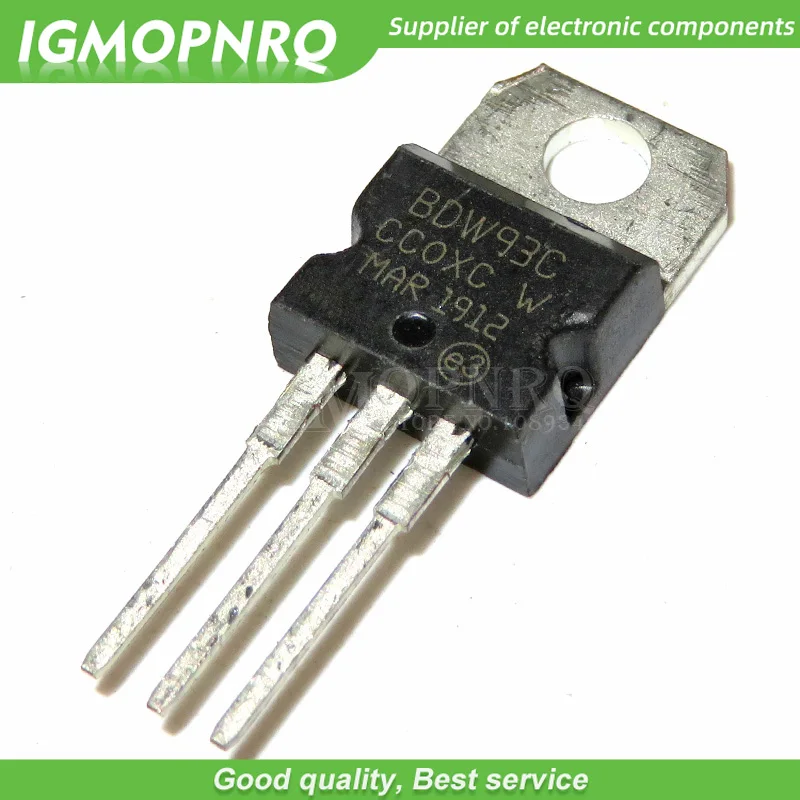 10PCS BDW93C BDW93 TRANSISTOR NPN 100V 12A TO-220 New Original Free Shipping