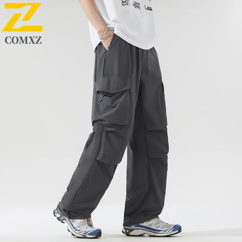 السراويل الرجعية 2025 الرجال جديد ربيع الخريف الشارع الشهير فضفاضة تناسب Sweatpants غير رسمية الحد الأدنى تنوعا خفيفة الوزن السراويل البضائع