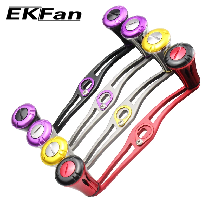 EKFan 120mm Angelrollen-Griff aus Aluminiumlegierung mit Doppelknopf, 7*4/8*5mm Loch für A/S/D Baitcasting- und LURE-Rollen, Zubehör – Detail 7