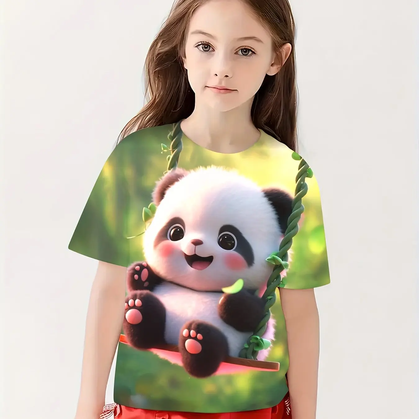 Odzież dziecięca Dziewczynka T-Shirt Krótki rękaw Cartoon 3D Print Dziecięce letnie ubrania Casual Cute Round Neck Unisex Boy Clothes Tops