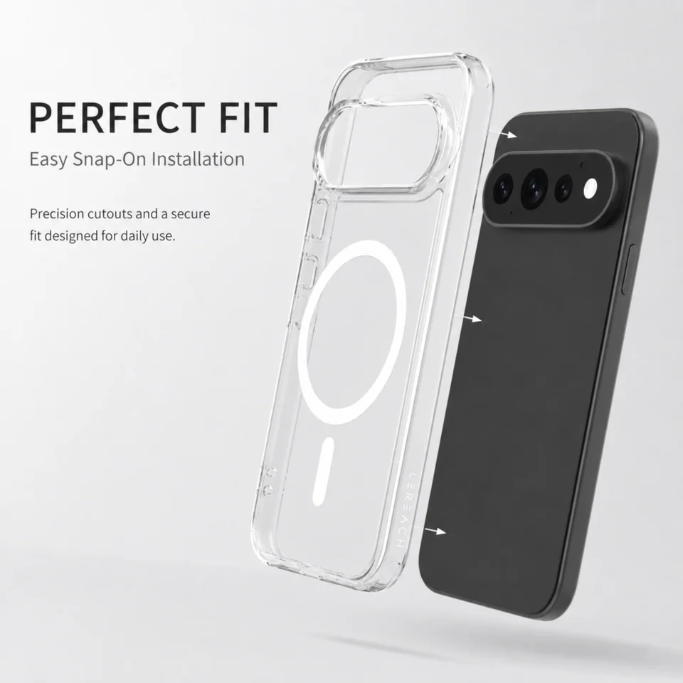 Funda Lereach para Google Pixel 11 Pro XL 11Pro, magnética, cristalina, ultra delgada, a prueba de golpes y anti-rayaduras 2