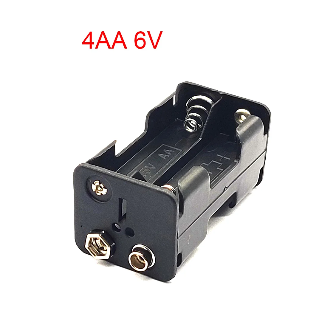 2/4/6/8 Slot AA Double Sided Battery Holder AA Battery Box with 9V Buckle 1x 2x 3x 4x AA Battery Box DIY