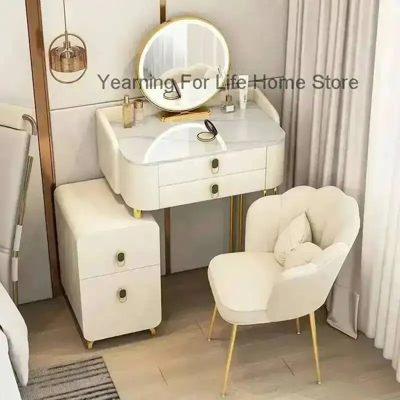 

Apartment Vanity Dressing Bedroom Small Luxury Tables Simple Storage Cabinet Dressers Household Makeup Table Bedroom Furniture