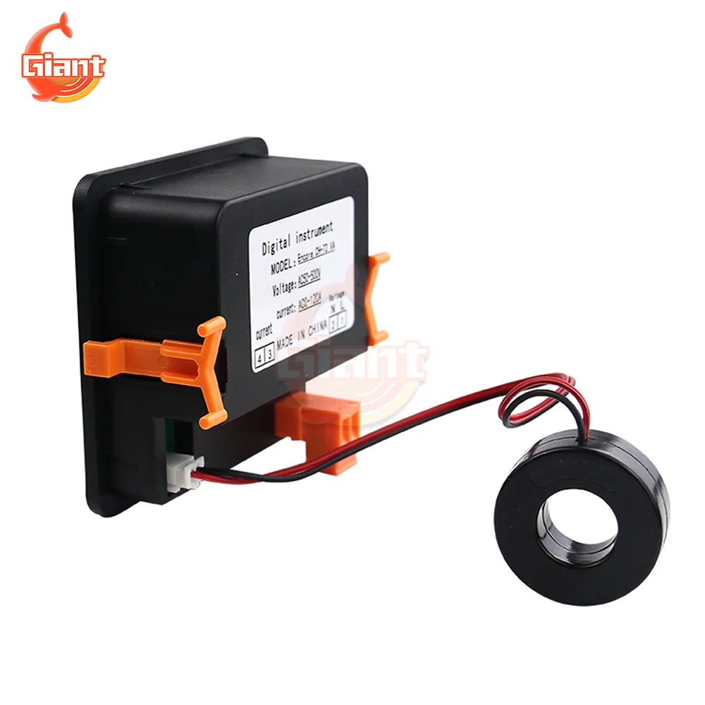 AC50-500V Digital Voltmeter Ammeter Dual Display Voltage Current Meter Tester Volt Detector Tester Monitor Current Transformer