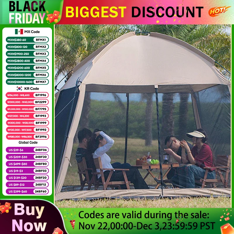 6-8 Person Outdoor Camping Tent Mosquito Net Canopy Tent Anti-insects Net With Zipper Garden Waterproof Pop-up Mesh Fishing Tent